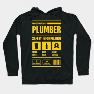 Funny Plumber Safety Information Hoodie